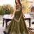 Dark Olive Embroidered Lehenga
