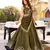 Dark Olive Embroidered Lehenga