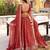 Red embroidered Art Lehenga