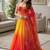 multicolour organza Corset Lehenga