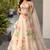 Cream Floral Silk Lehenga