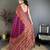 Burgundy pashmina silk meenakari weaving madhubani design kashmiri saree