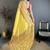 Yellow pashmina silk meenakari weaving madhubani design kashmiri saree