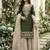 Green embroidered kurta sharara set with silk dupatta party wear
