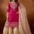 Pink embroidered kurta sharara set with silk dupatta party wear