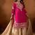 Pink embroidered kurta sharara set with silk dupatta party wear