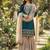 Rama embroidered kurta sharara set with silk dupatta party wear