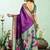 Purple silk blend peacock motifs weaving paithani saree