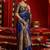 Royal blue silk floral motifs woven work paithani saree
