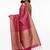 Red banarasi silk saree with blouse piece.