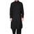Designer men's black color pathani style kurta pajama set