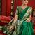 Green silk butti motifs woven work paithani saree