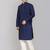Designer men's blue silk kurta pajama set