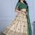 Green Color Jari Lining With Print Lichi Fabric WIth Jacquard Border Lehanaga Choli Set