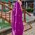 Purple shimmer chiffon geomatric embroidery work bollywood saree