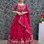 Women's Chinon Silk Embroiderd Semi-Stitched Lehenga Choli With Dupatta