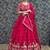Women's Chinon Silk Embroiderd Semi-Stitched Lehenga Choli With Dupatta