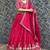 Women's Chinon Silk Embroiderd Semi-Stitched Lehenga Choli With Dupatta