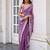 Lavender shimmer chiffon geomatric embroidery work bollywood saree