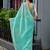 Sky blue shimmer chiffon geomatric embroidery work bollywood saree