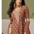 Brown free size upto 42 heavy georgette palazzo suits
