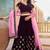 Women's Velvet Embroiderd Semi-Stitched Lehenga Choli With Dupatta