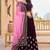 Women's Velvet Embroiderd Semi-Stitched Lehenga Choli With Dupatta