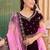 Women's Velvet Embroiderd Semi-Stitched Lehenga Choli With Dupatta