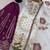 Purple embroidered kurta sharara set with silk dupatta party wear
