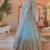 Sky Blue Soft Net Lehenga Choli with Zari & Mirror Embroidery Work