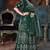 Elegant Dark Green Lehenga with Zari & Thread Embroidery Design