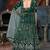 Elegant Dark Green Lehenga with Zari & Thread Embroidery Design