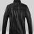 Stylish black color lambskin bomber leather jacket classic look