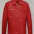 Stylish red lambskin leather jacket button pocket slim fit moto style  jacket