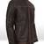Vintage brown  lambskin leather jacket collor button moto café racer