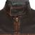 Vintage brown  lambskin leather jacket collor button moto café racer