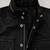 Stylish black button zip lambskin leather biker jacket  slim fit moto style