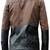Stylish brown black pure lambskin leather jacket slim fit classic look