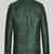 Classic green leather jacket pure lambskin green crocodile texture stylish