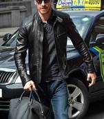 100% genuine pure soft leather  black pure lambskin men's leather jacket
