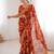 Women printed chiffon georgette partywear saree