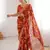 Women printed chiffon georgette partywear saree