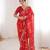 Women printed chiffon georgette partywear saree
