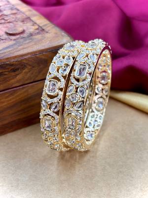 Gold ad designer bangles 3