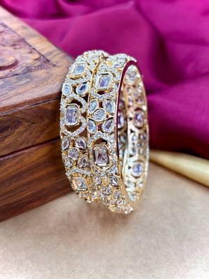 Gold ad designer bangles 4