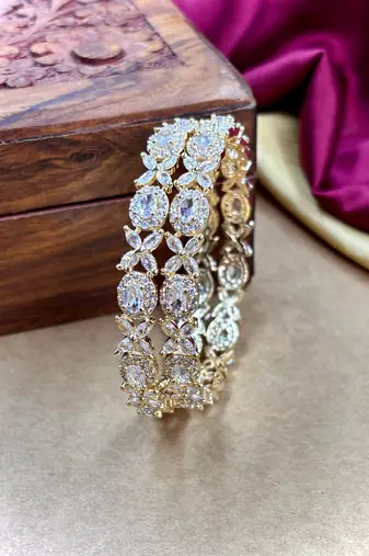 Gold ad ethnic bangles