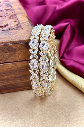 Gold ad ethnic bangles