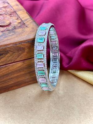 Mint pink ad stone bangles 4