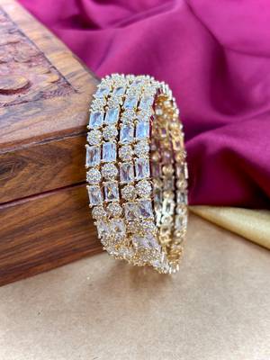 4pc gold ad stone bangles 1