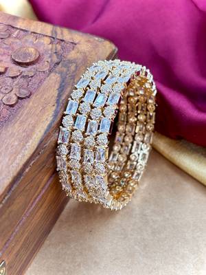 4pc gold ad stone bangles 2